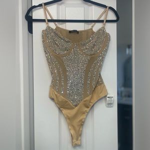 Nude, Diamond Studded Bodysuit